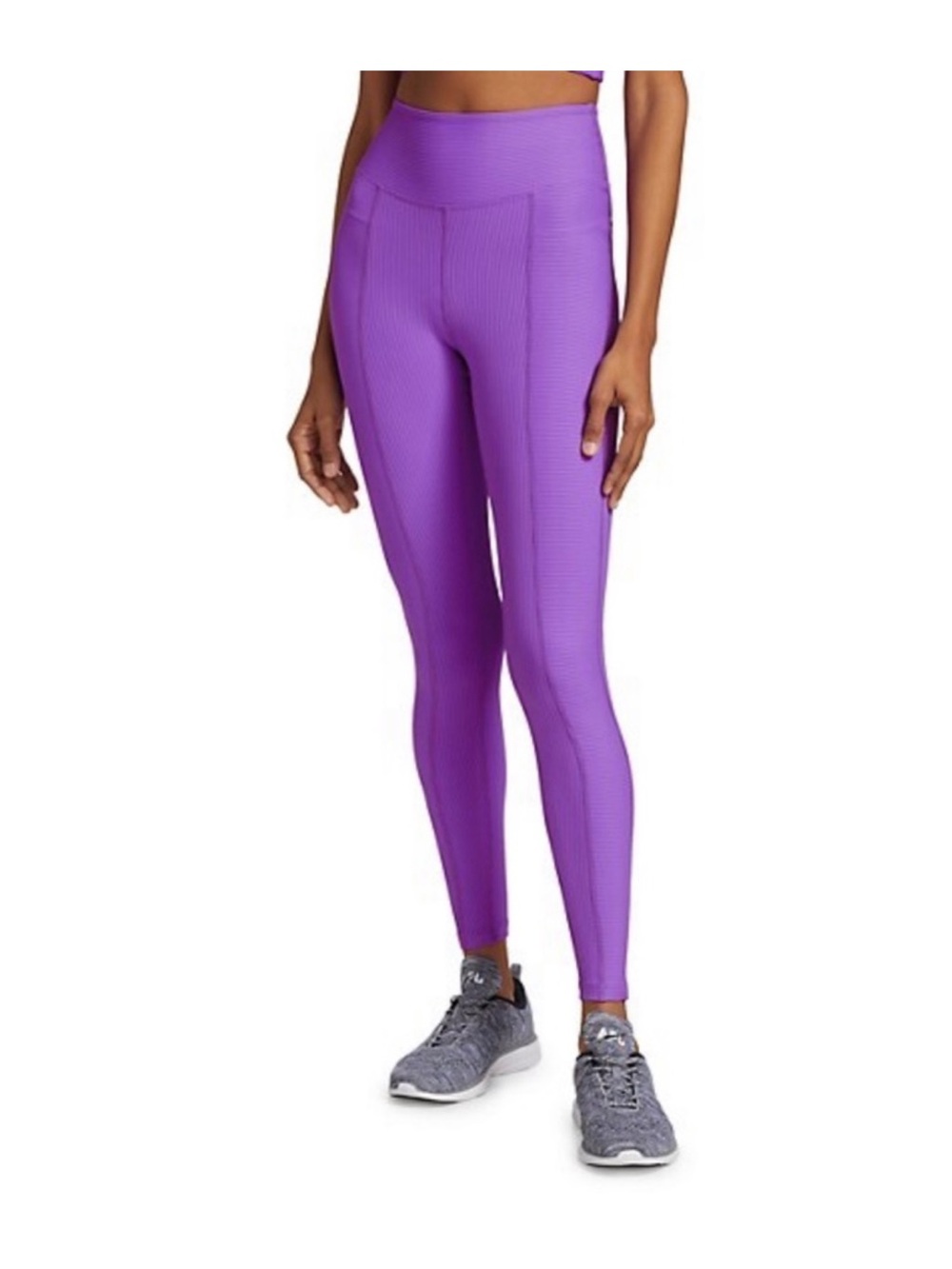 Year of Ours Orchid Purple Ribbed Leggings — small